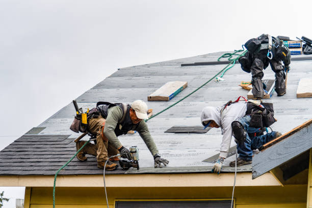 Professional Roof Inspection technician working in Pompton Lakes, NJ